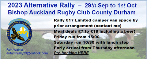 Alternative Rally 2023, Bishop Auckland - Click for meal deal and pre booking